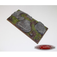 100mm x 50mm Square Rocky Slate Resin Chariot Display Base 2