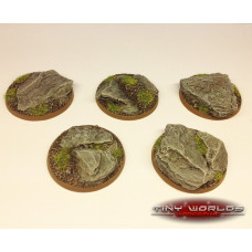 40mm Round Rock / Slate Scenic Resin Bases