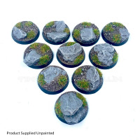 25mm Round Rock / Slate Scenic Resin Bases