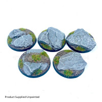 40mm Round Rock / Slate Scenic Resin Bases