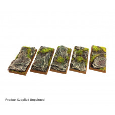 25mm x 50mm Cavalry Rock Slate Wargaming Resin Bases x 5