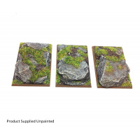 75mm x 50mm Rocky Slate Monstrous Cavalry Resin Bases