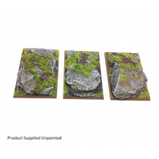 75mm x 50mm Rocky Slate Monstrous Cavalry Resin Bases