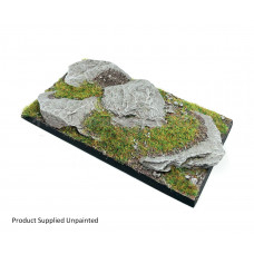 100mm x 60mm Square Rocky Slate Monster Resin Display Base