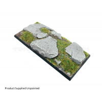 100mm x 50mm Square Rocky Slate Resin Chariot Display Base 2