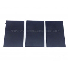 75 x 50mm Rectangle Black Plastic Bases