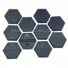 35mm Hexagonal Black Plastic Bases
