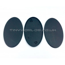 90mm Oval Black Plastic Bases