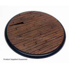 120mm Round Lipped Wooden Plank Resin Base