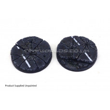 55mm Round Urban Rubble Resin Bases