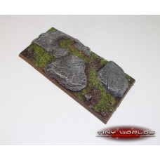 100mm x 50mm Square Rocky Slate Resin Chariot Display Base 2