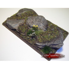 100mm x 60mm Square Rocky Slate Monster Resin Display Base